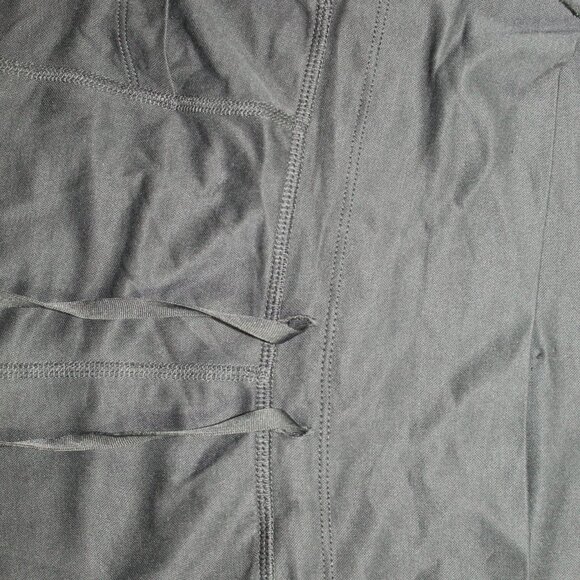 Fabletics Eco Sleek Knit Drawstring Ankle Pants XS Fold Over Waist Dark Gray - Picture 4 of 6